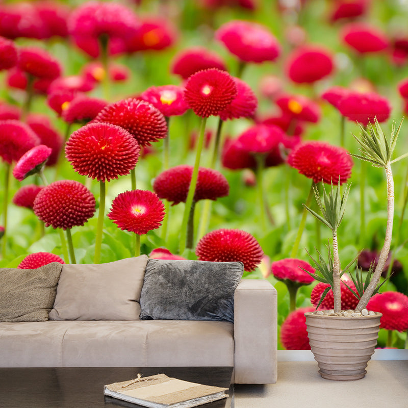 Customized Contemporary Flowers Mural Mildew Resistant for Sitting Room Bedroom