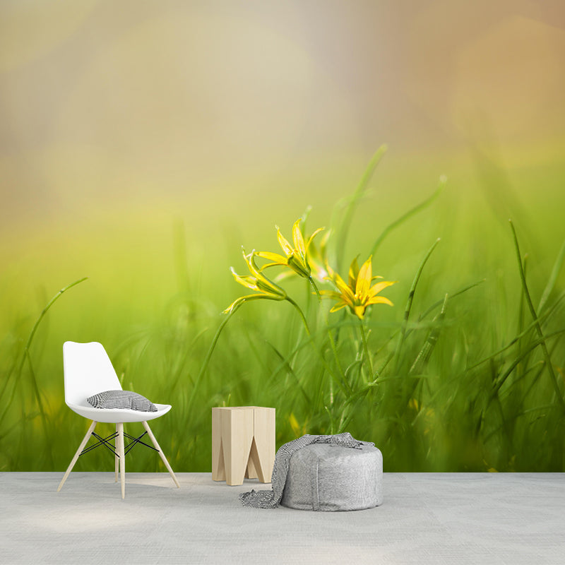 Customized Contemporary Flowers Mural Mildew Resistant for Sitting Room Bedroom