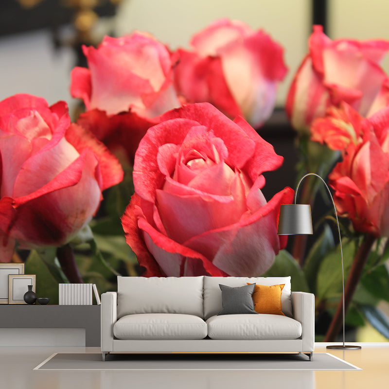 Roses Contemporary Mural Decal Sitting Room Moisture Resistant Wall Decor