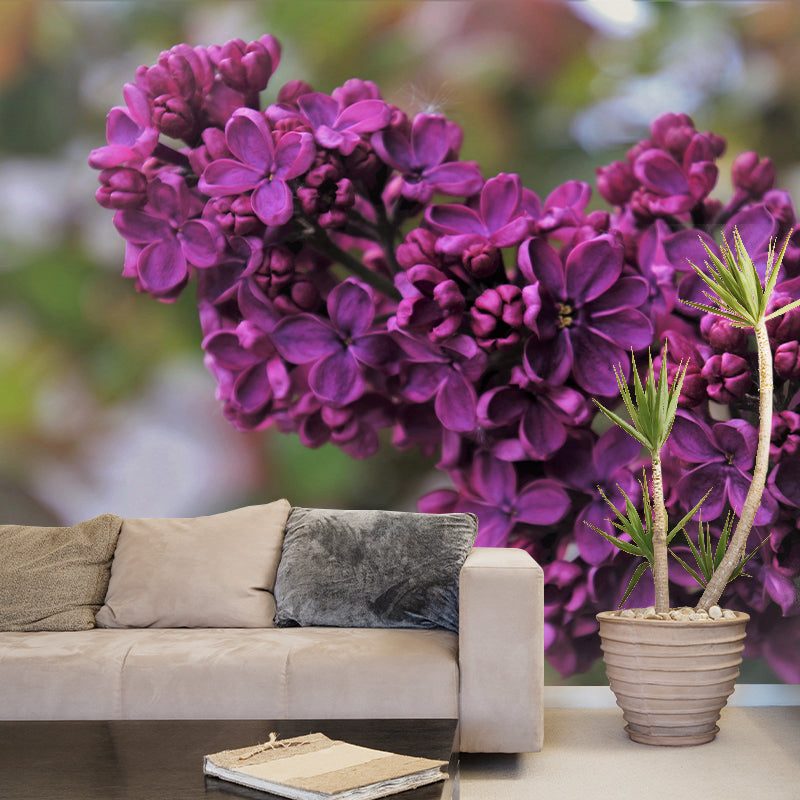 Lilac Contemporary Mural Decal Sitting Room Moisture Resistant Wall Decor
