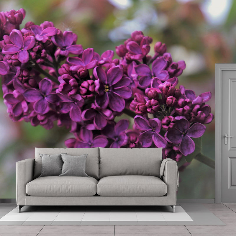 Lilac Contemporary Mural Decal Sitting Room Moisture Resistant Wall Decor