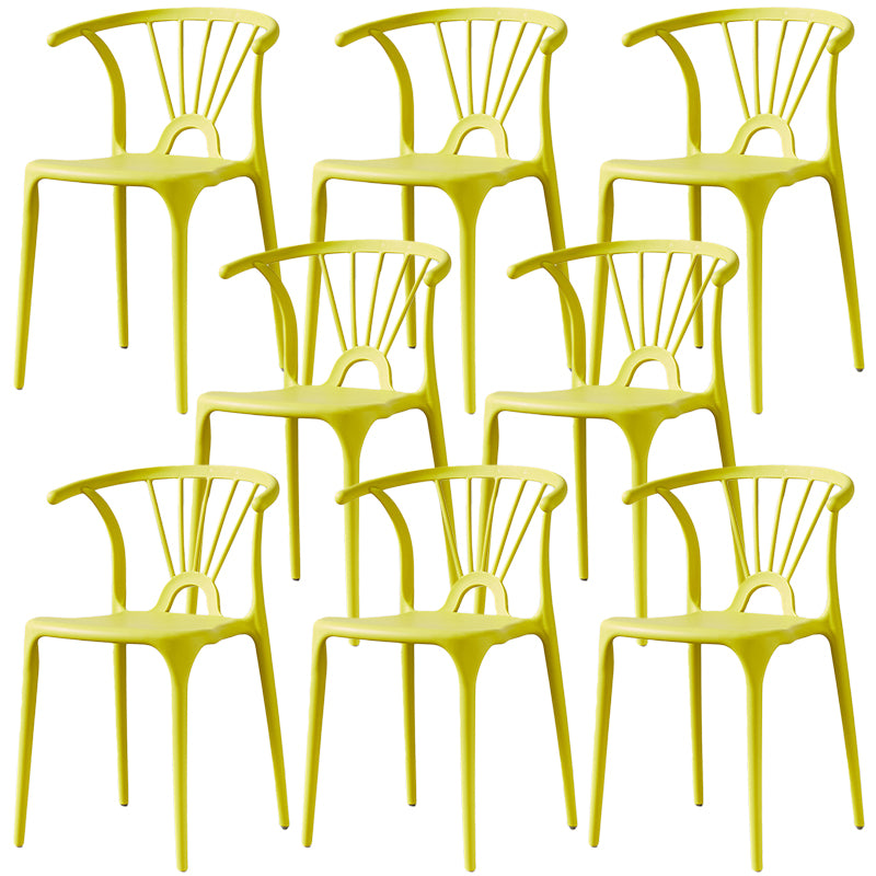 Chaise de salle à manger empilable en plastique à dossier de Wishbone de chaise contemporaine à la maison