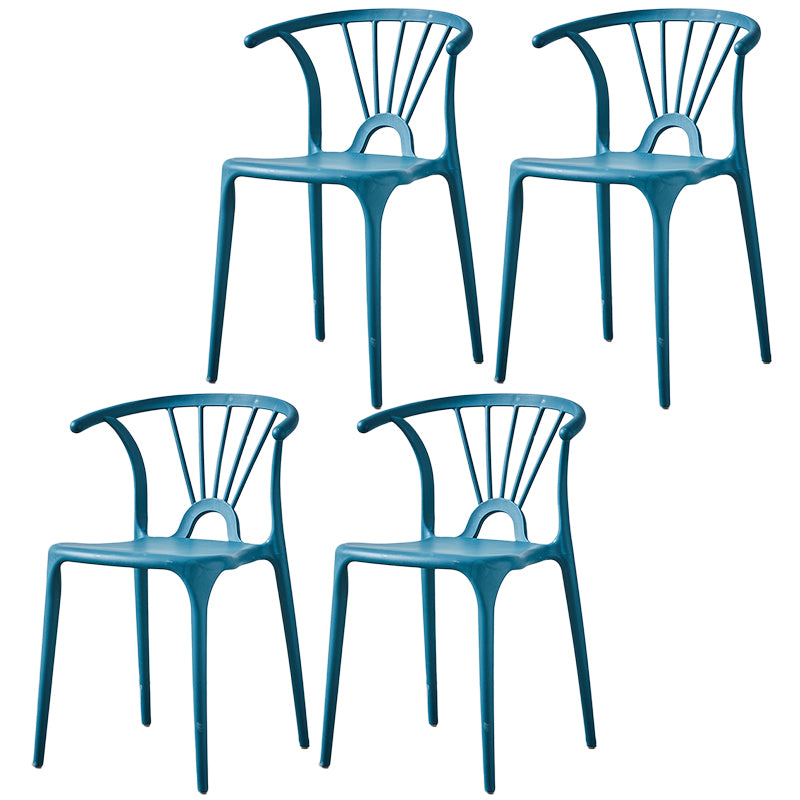 Chaise de salle à manger empilable en plastique à dossier de Wishbone de chaise contemporaine à la maison