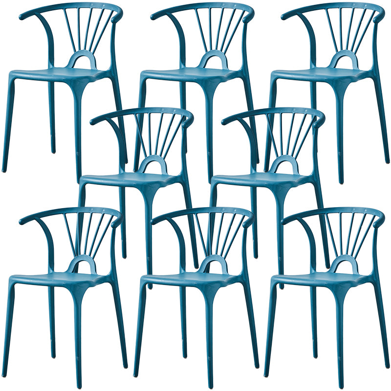 Chaise de salle à manger empilable en plastique à dossier de Wishbone de chaise contemporaine à la maison