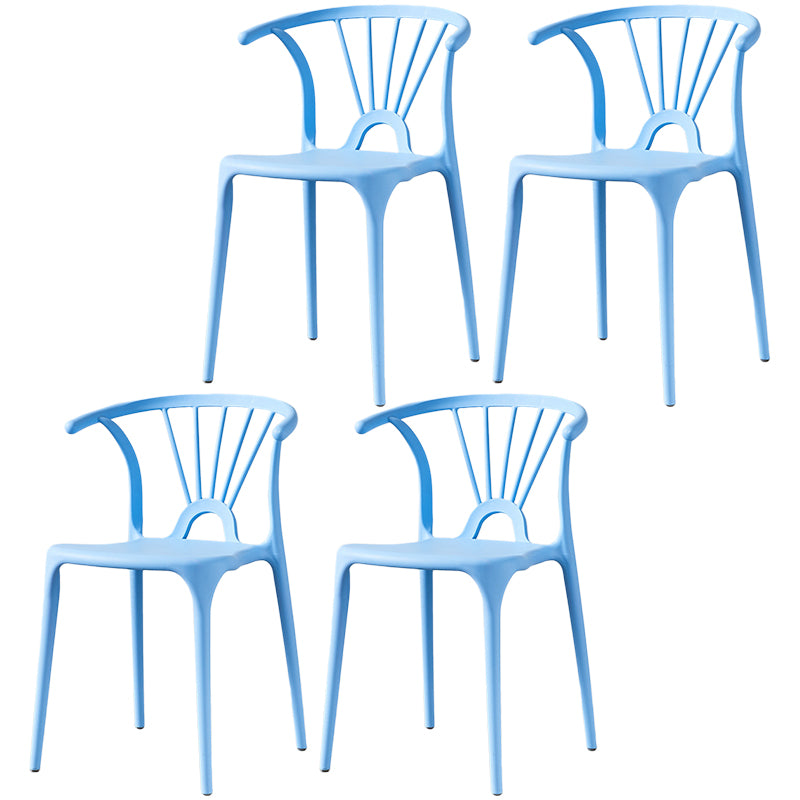 Chaise de salle à manger empilable en plastique à dossier de Wishbone de chaise contemporaine à la maison