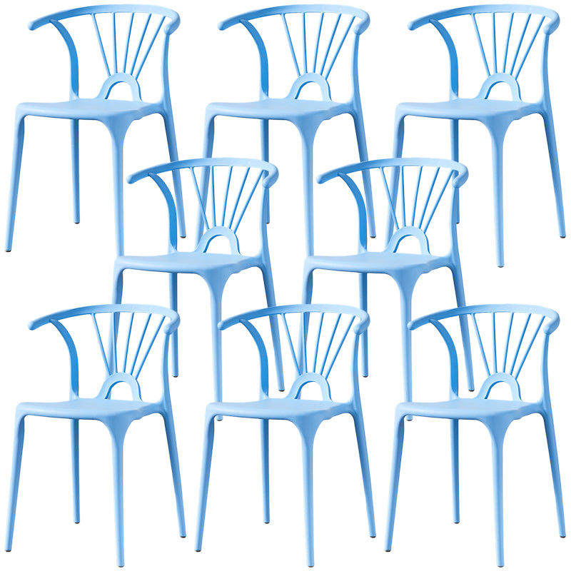 Chaise de salle à manger empilable en plastique à dossier de Wishbone de chaise contemporaine à la maison