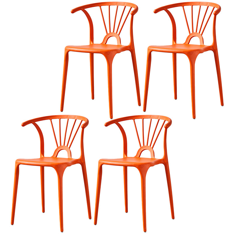 Chaise de salle à manger empilable en plastique à dossier de Wishbone de chaise contemporaine à la maison