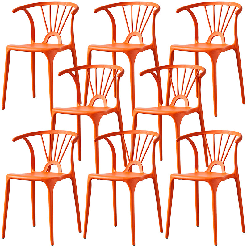 Chaise de salle à manger empilable en plastique à dossier de Wishbone de chaise contemporaine à la maison