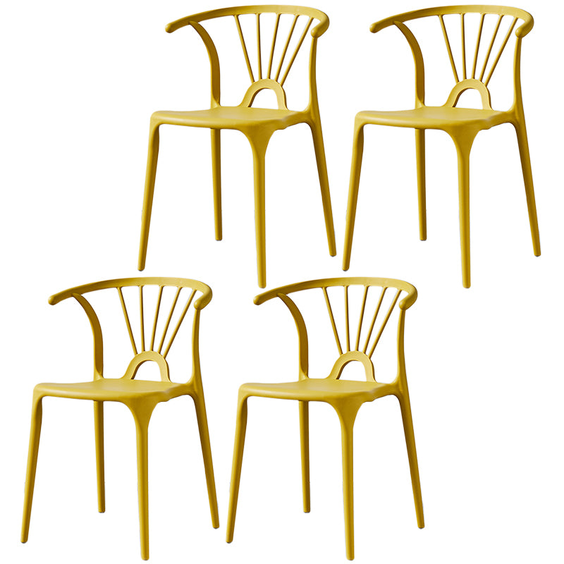 Chaise de salle à manger empilable en plastique à dossier de Wishbone de chaise contemporaine à la maison