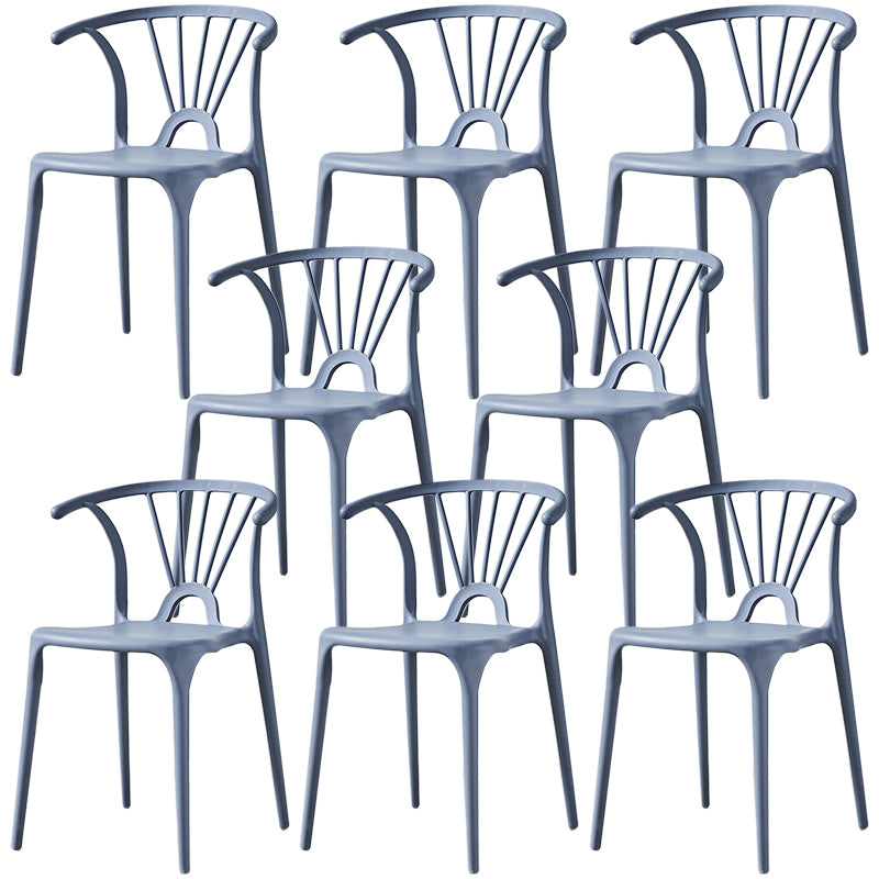 Chaise de salle à manger empilable en plastique à dossier de Wishbone de chaise contemporaine à la maison