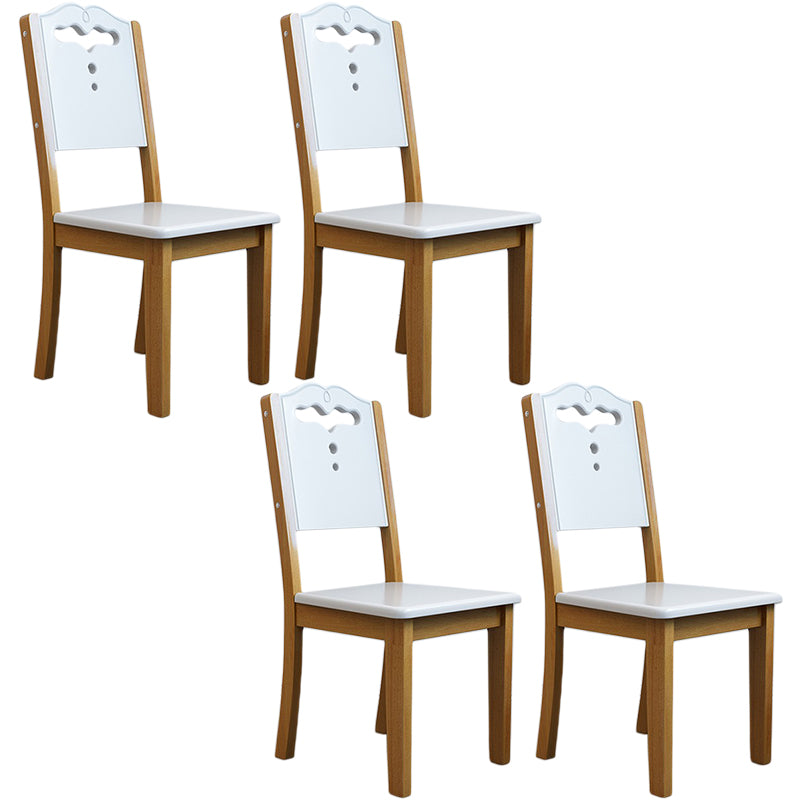 Chaise latéral de salle à manger en bois contemporain