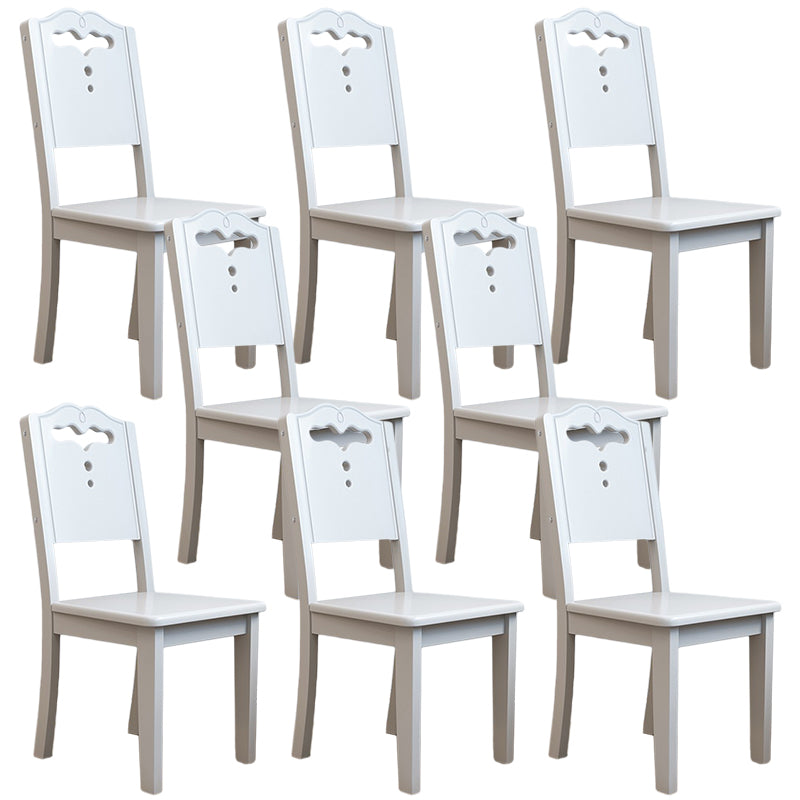 Chaise latéral de salle à manger en bois contemporain