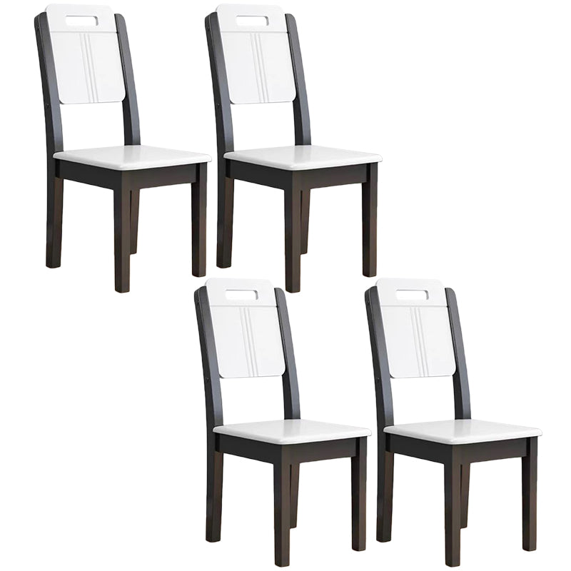 Chaise latéral de salle à manger en bois contemporain