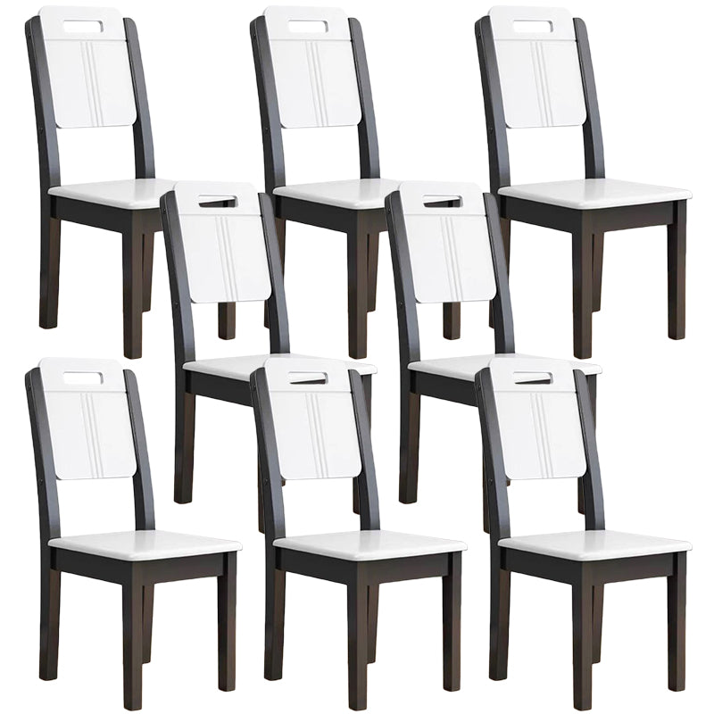 Chaise latéral de salle à manger en bois contemporain