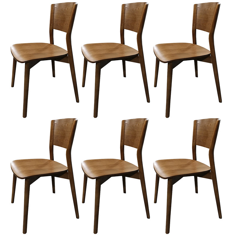 Chaises de salle à manger latérales contemporaines en bois avec chaises sans bras de salle à manger à 4 pieds