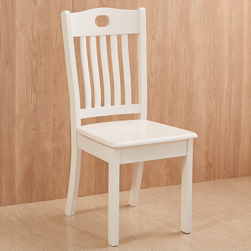 Contemporary Square Solid Wooden Chairs Armless Chairs for Dining Room