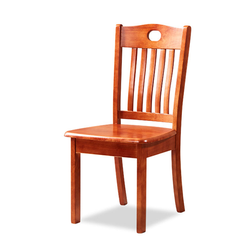 Contemporary Square Solid Wooden Chairs Armless Chairs for Dining Room