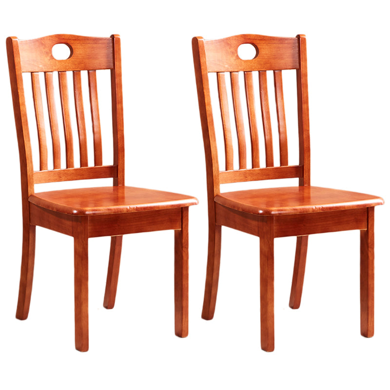 Contemporary Square Solid Wooden Chairs Armless Chairs for Dining Room