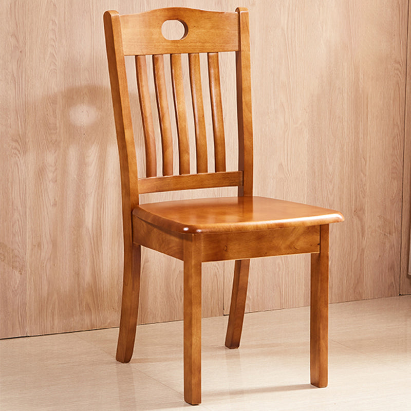 Contemporary Square Solid Wooden Chairs Armless Chairs for Dining Room