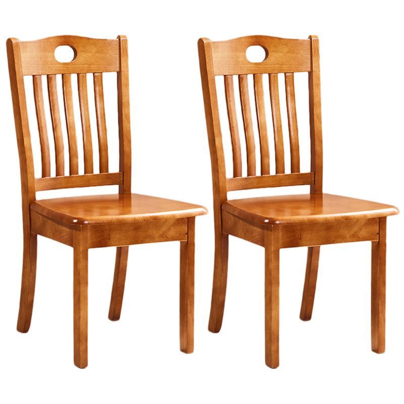 Contemporary Square Solid Wooden Chairs Armless Chairs for Dining Room