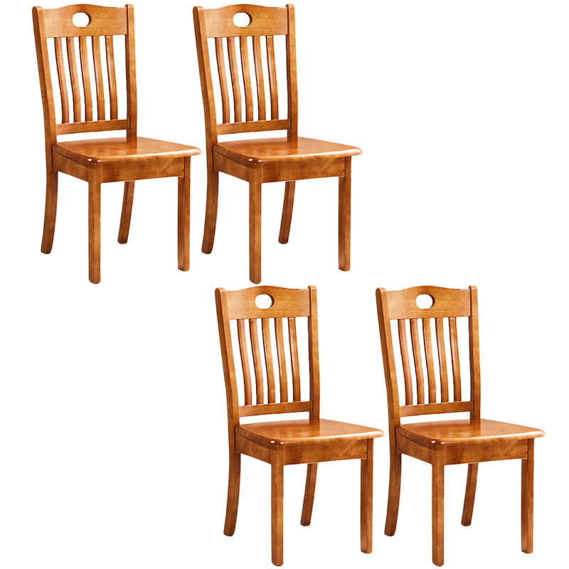 Contemporary Square Solid Wooden Chairs Armless Chairs for Dining Room