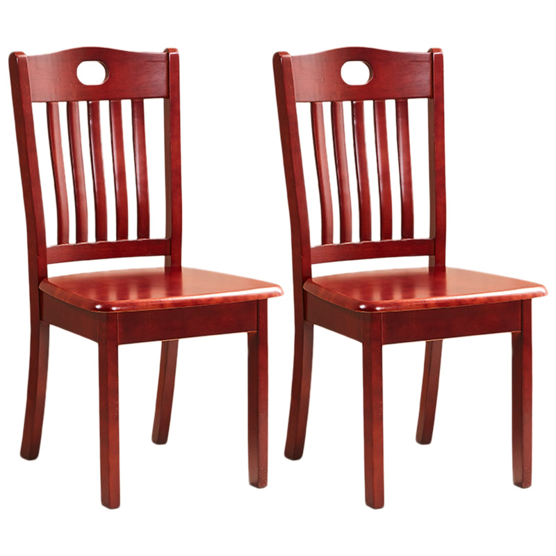 Contemporary Square Solid Wooden Chairs Armless Chairs for Dining Room