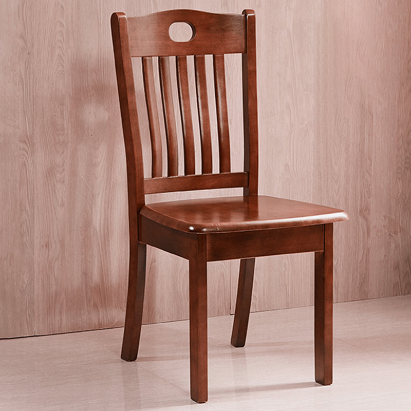 Contemporary Square Solid Wooden Chairs Armless Chairs for Dining Room