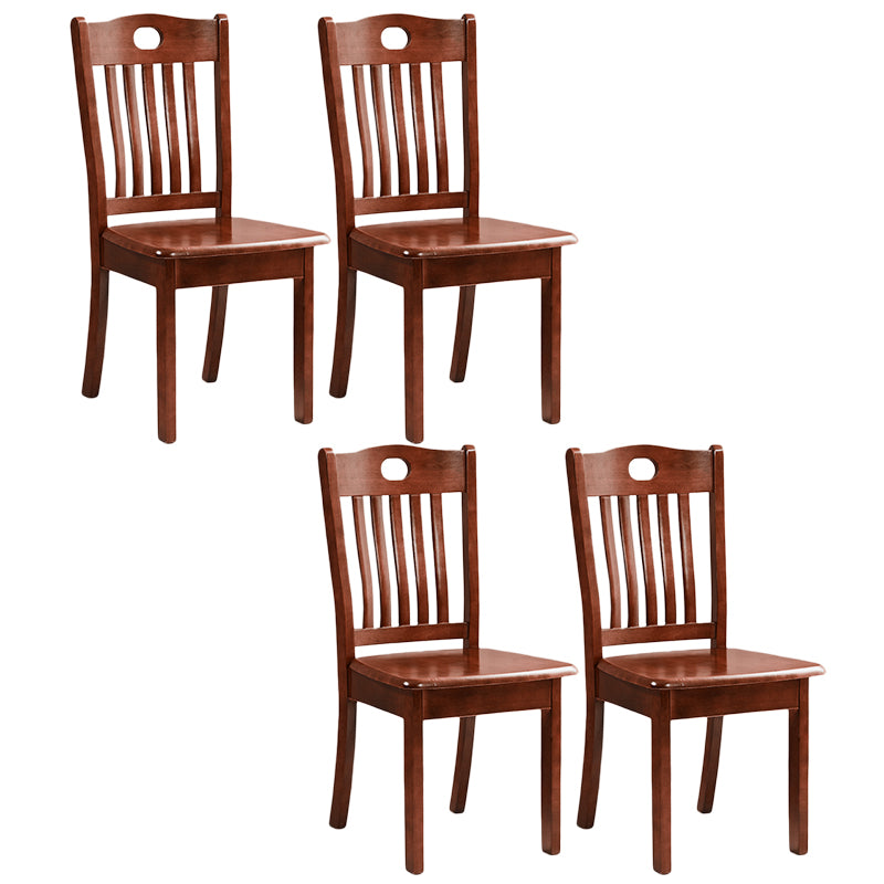 Contemporary Square Solid Wooden Chairs Armless Chairs for Dining Room