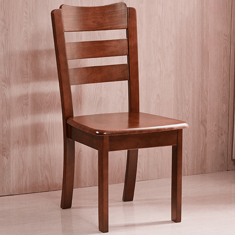 Contemporary Square Solid Wooden Chairs Armless Chairs for Dining Room