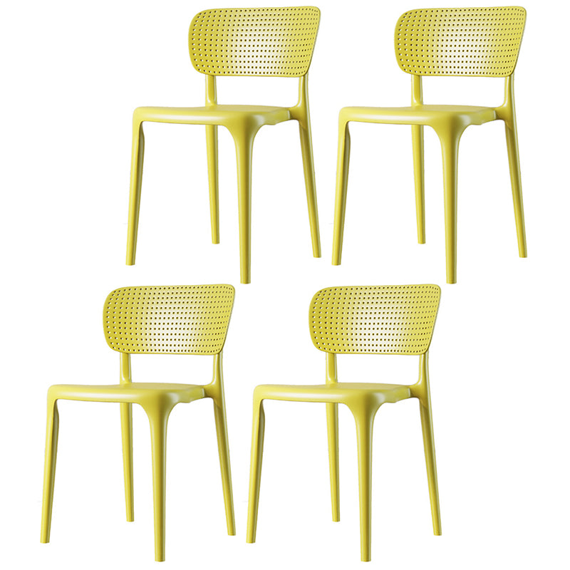 Contemporary Dining Chairs Plastic Dining Armless Side Chair for Home Use