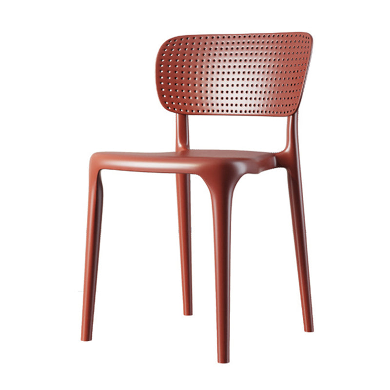 Contemporary Dining Chairs Plastic Dining Armless Side Chair for Home Use