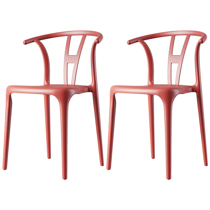 Contemporary Dining Chairs Plastic Dining Armless Side Chair for Home Use