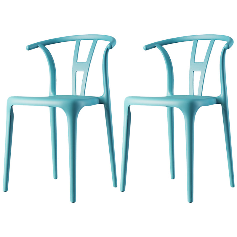 Contemporary Dining Chairs Plastic Dining Armless Side Chair for Home Use