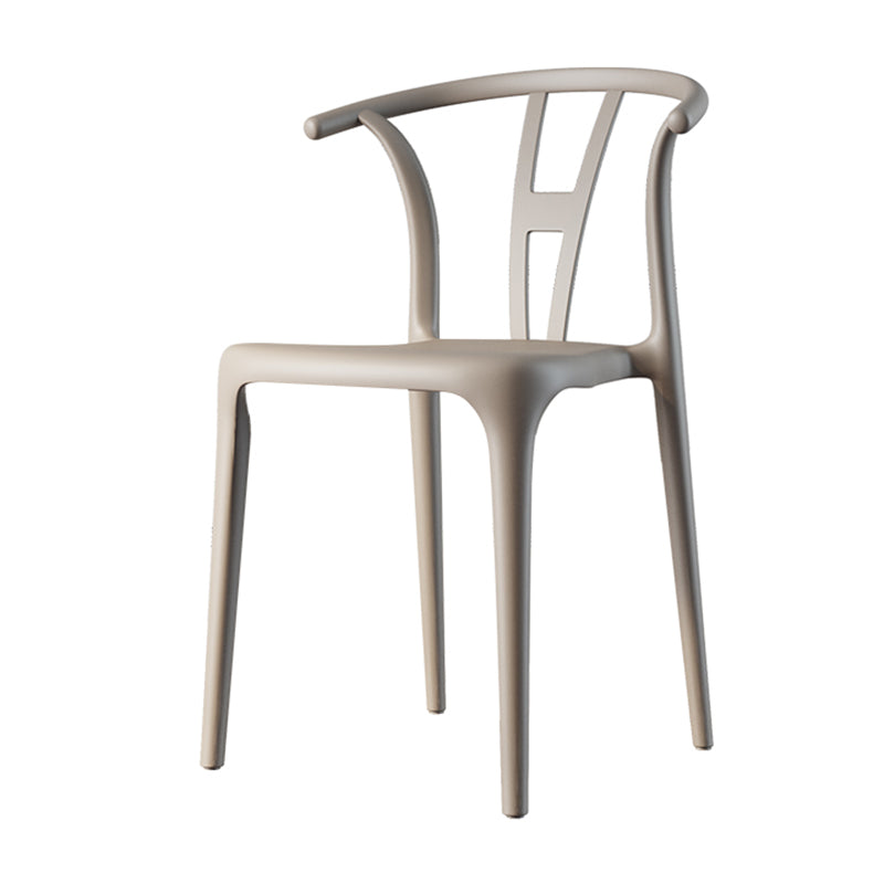 Contemporary Dining Chairs Plastic Dining Armless Side Chair for Home Use