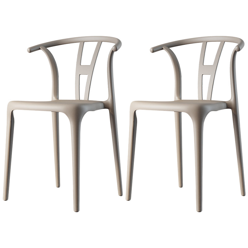 Contemporary Dining Chairs Plastic Dining Armless Side Chair for Home Use