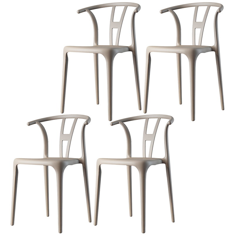 Contemporary Dining Chairs Plastic Dining Armless Side Chair for Home Use