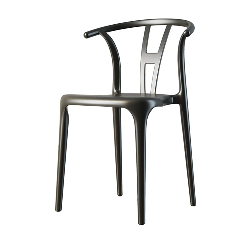 Contemporary Dining Chairs Plastic Dining Armless Side Chair for Home Use