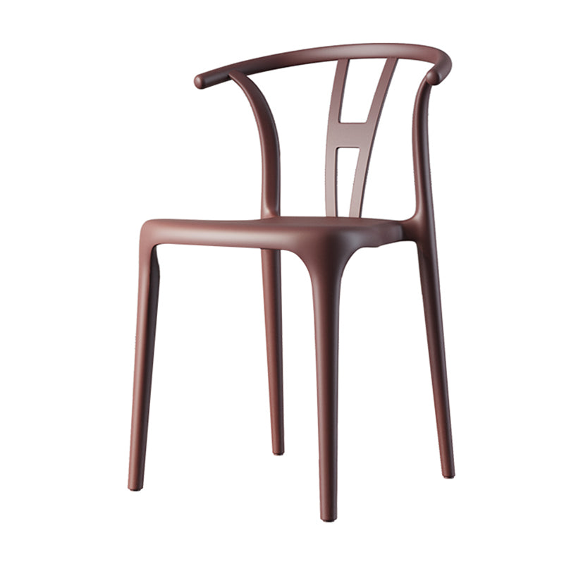 Contemporary Dining Chairs Plastic Dining Armless Side Chair for Home Use
