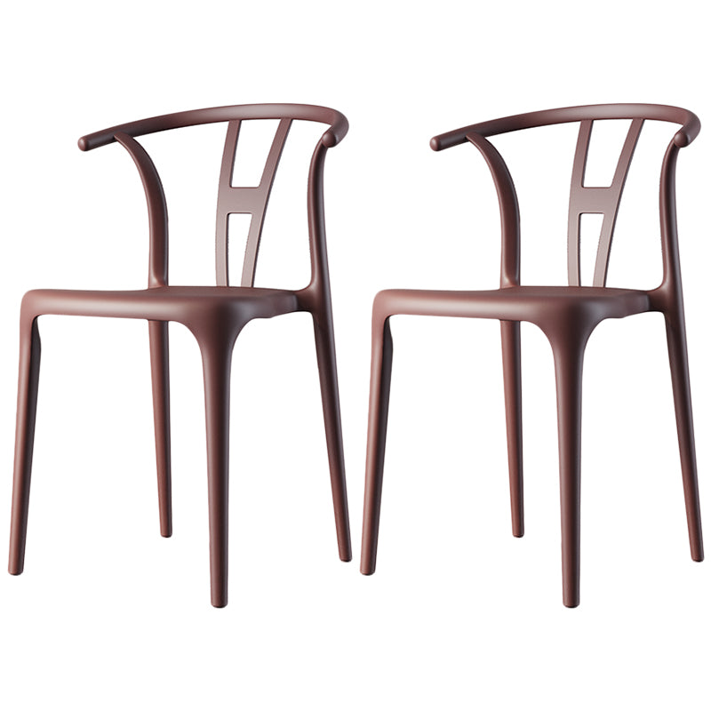 Contemporary Dining Chairs Plastic Dining Armless Side Chair for Home Use