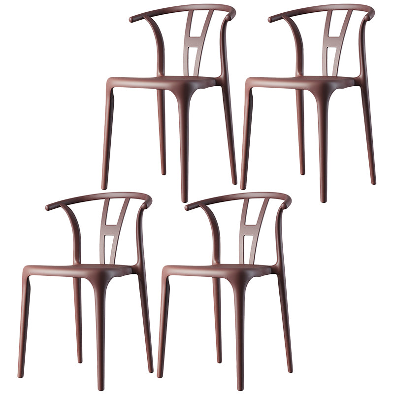Contemporary Dining Chairs Plastic Dining Armless Side Chair for Home Use