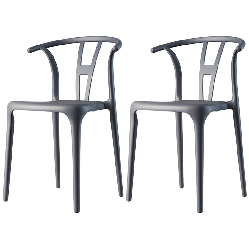 Contemporary Dining Chairs Plastic Dining Armless Side Chair for Home Use