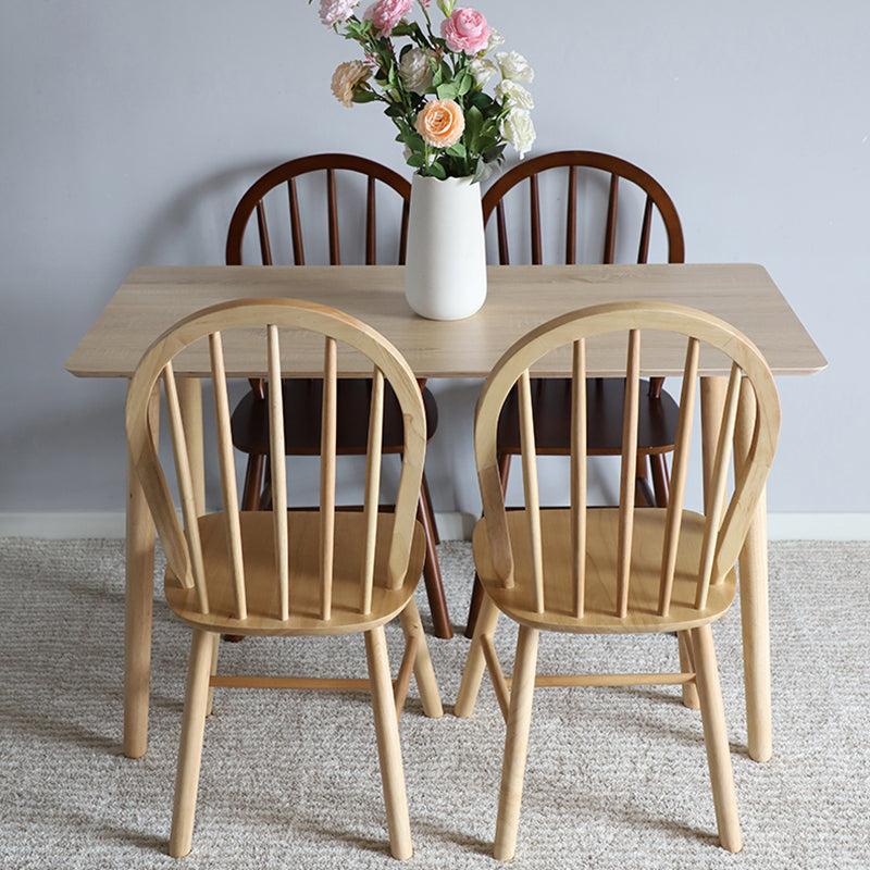 Nordic Style Solid Wood Dining Room Chair Windsor Back Side Chair for Home Use