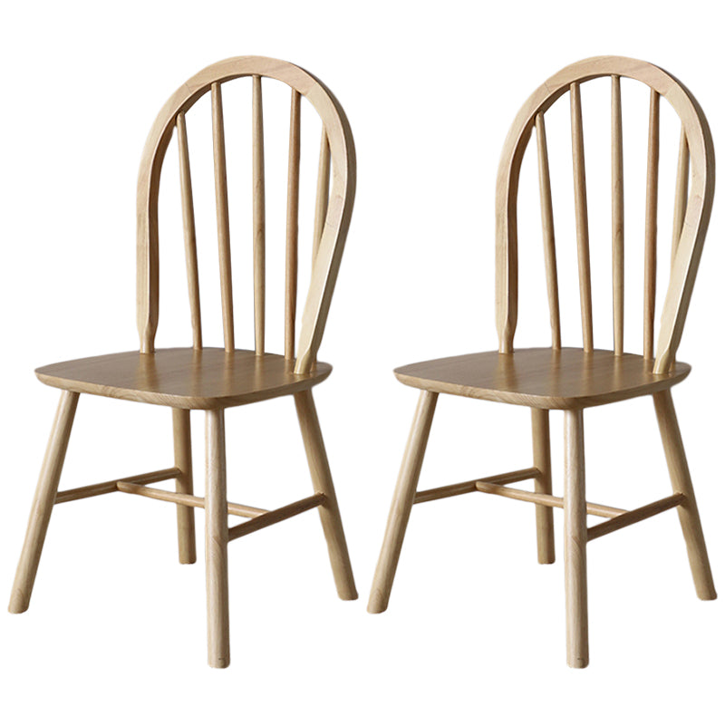 Nordic Style Solid Wood Dining Room Chair Windsor Back Side Chair for Home Use