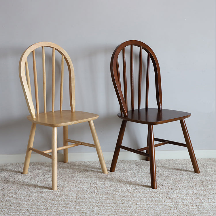 Nordic Style Solid Wood Dining Room Chair Windsor Back Side Chair for Home Use