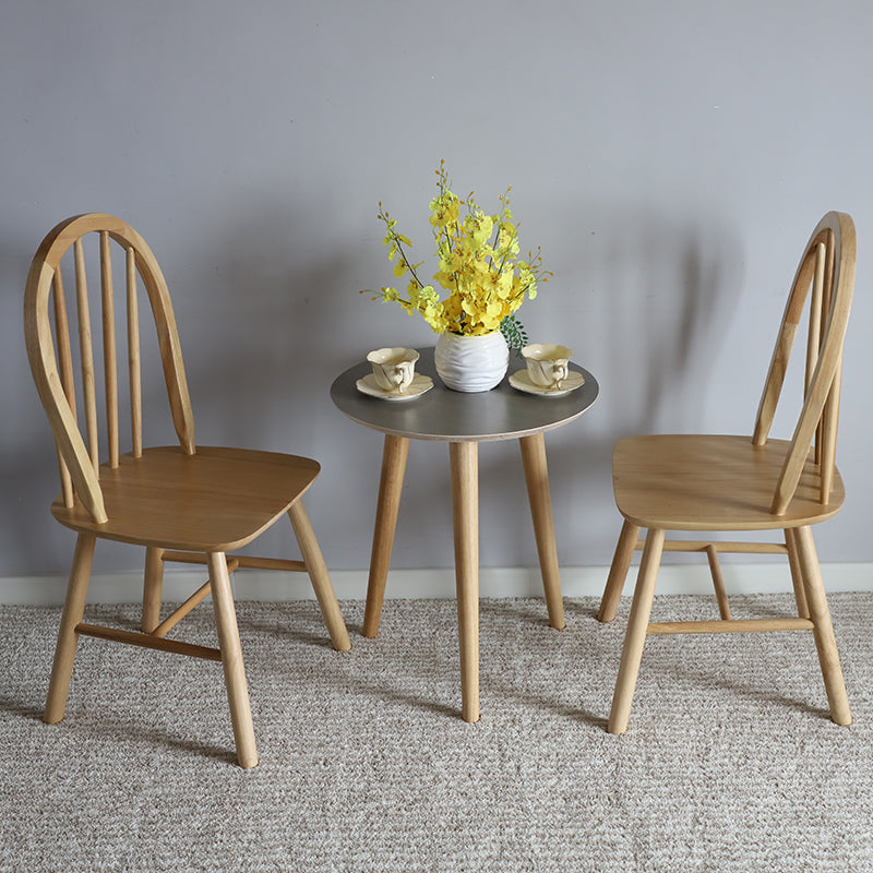 Nordic Style Solid Wood Dining Room Chair Windsor Back Side Chair for Home Use