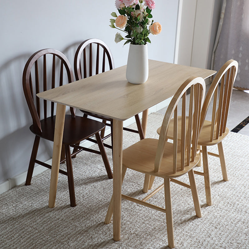 Nordic Style Solid Wood Dining Room Chair Windsor Back Side Chair for Home Use