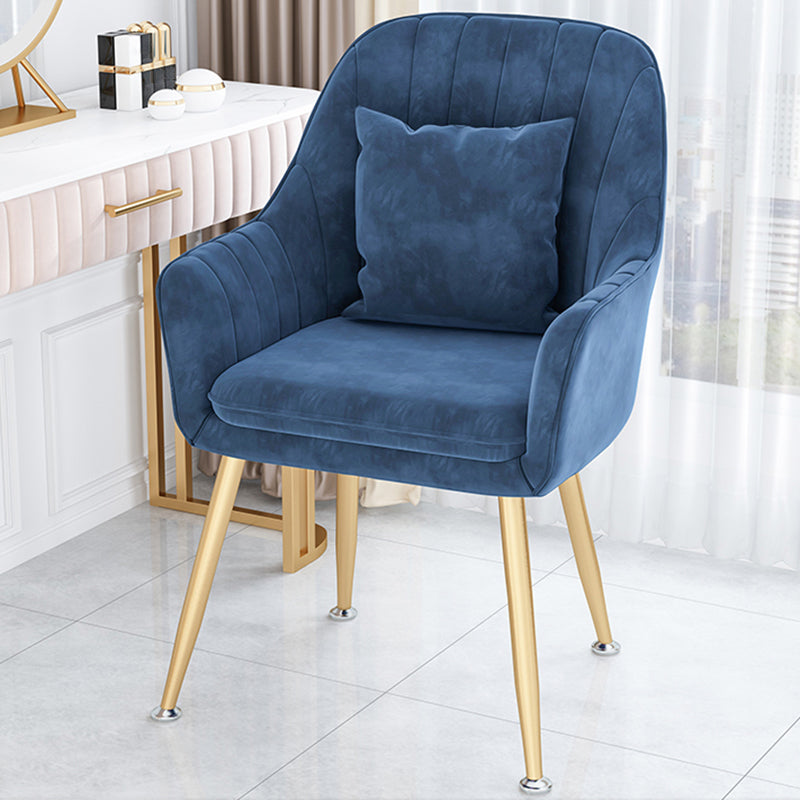 Scandinavian Style Metal Dining Chair Bedroom Solid Back Dining Arm Chairs