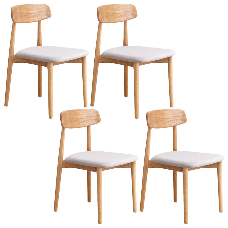 Chaise d'intérieur et d'extérieur en bois moderne, chaise d'appoint de salle à manger sans accoudoirs à dossier ouvert