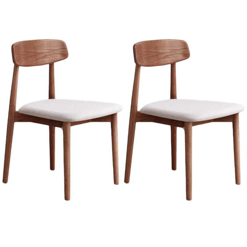 Chaise d'intérieur et d'extérieur en bois moderne, chaise d'appoint de salle à manger sans accoudoirs à dossier ouvert