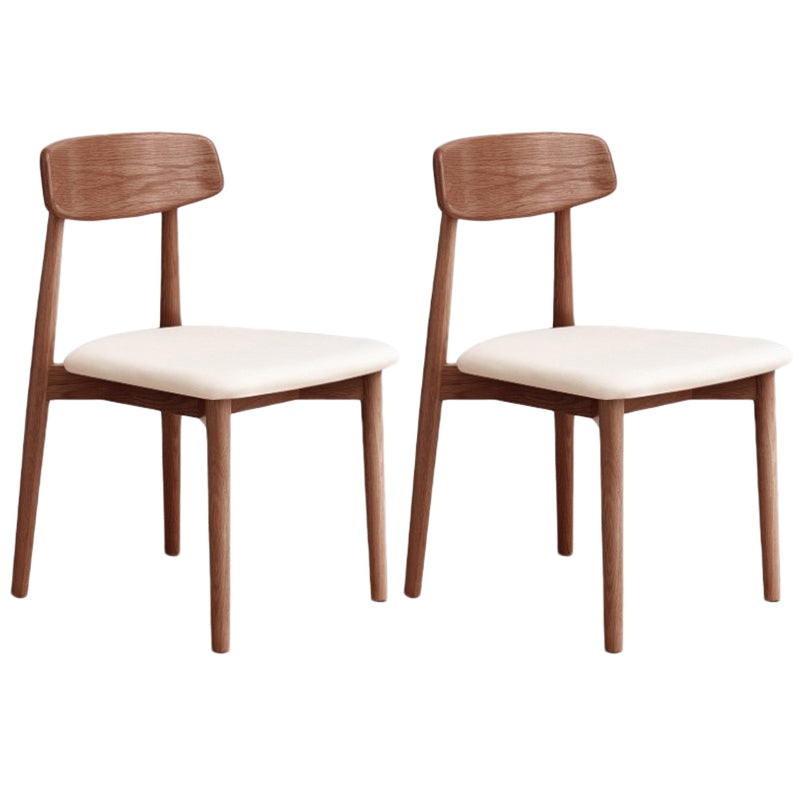 Chaise d'intérieur et d'extérieur en bois moderne, chaise d'appoint de salle à manger sans accoudoirs à dossier ouvert